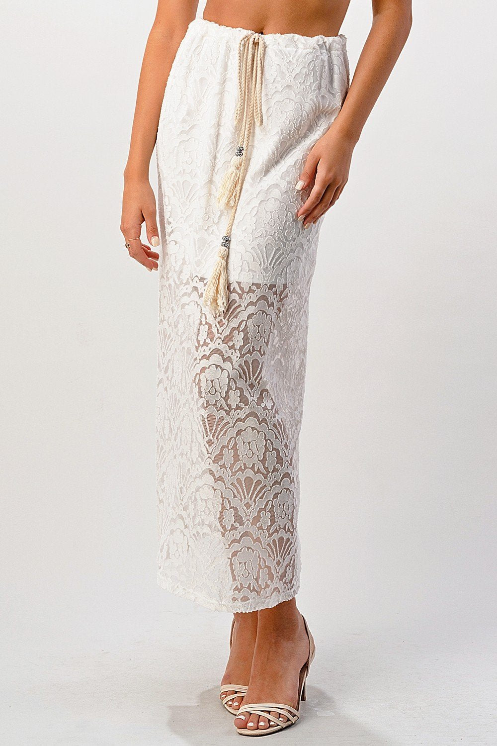ARROW Drawstring Maxi Skirt
