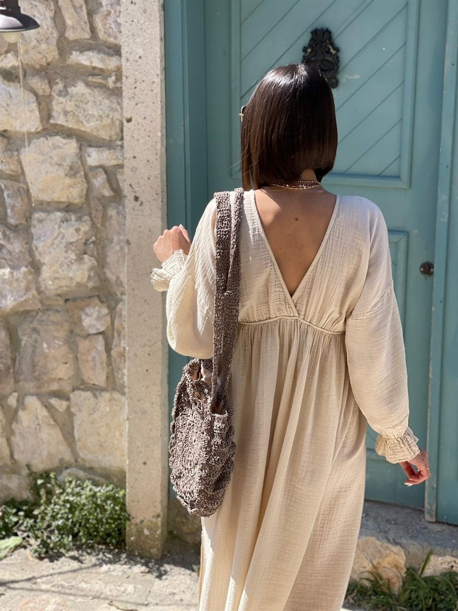 Lilac Long Sleeve Summer Dress