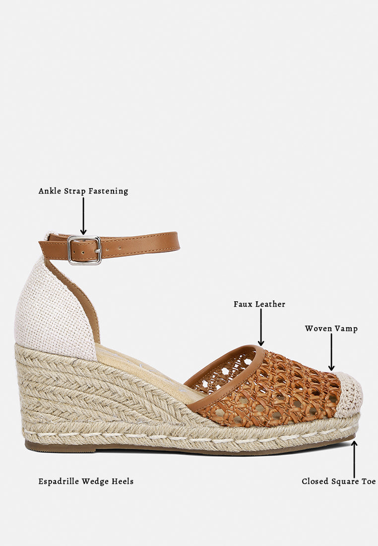 Ruby Mason Pin Buckle Wedge Espradilles