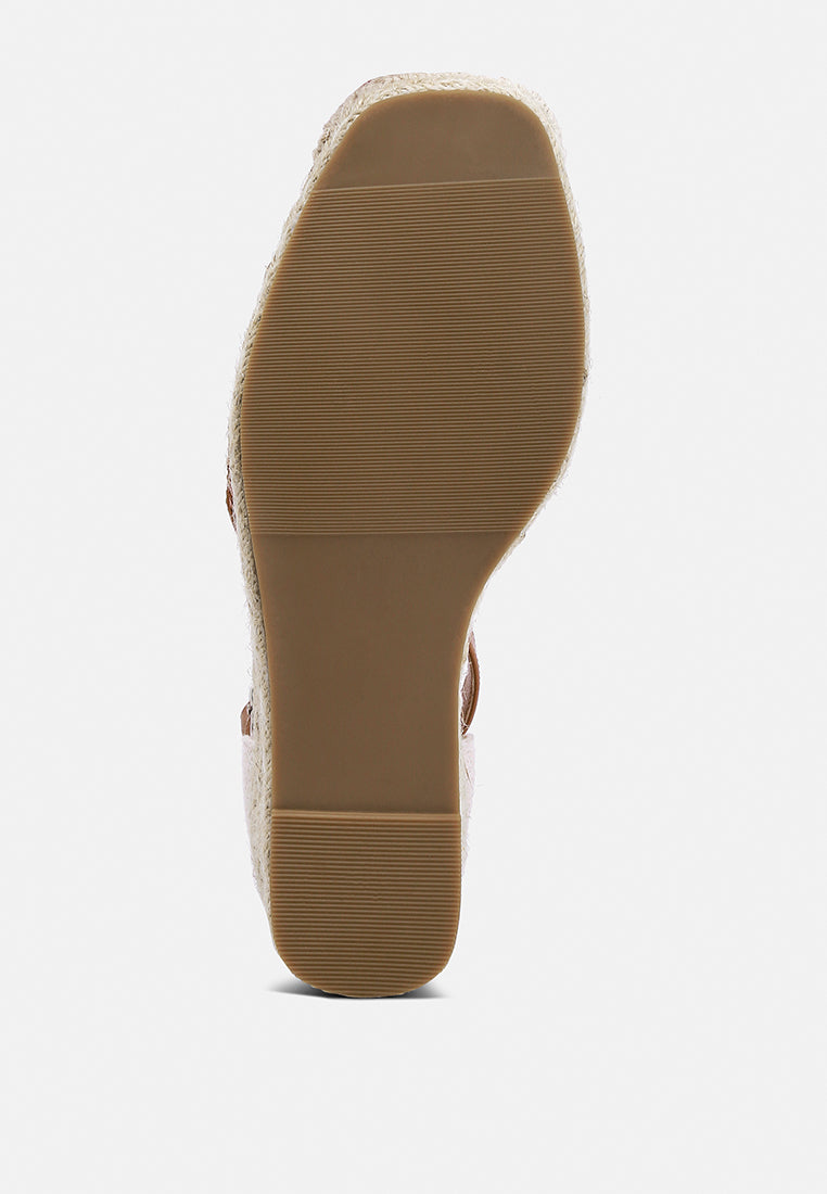 Ruby Mason Pin Buckle Wedge Espradilles