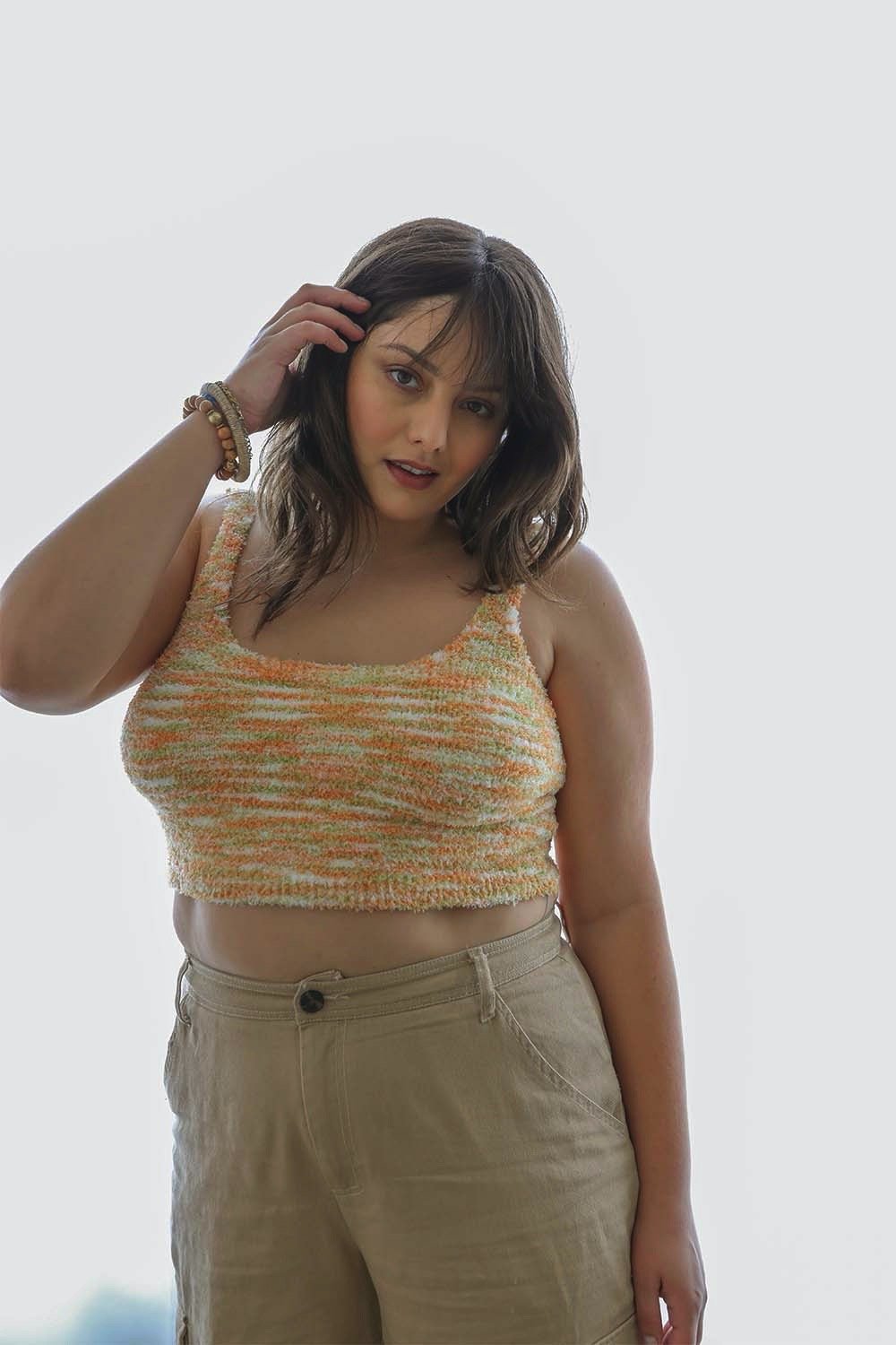 Joyce Plus Cozy Knit Lounge Crop
