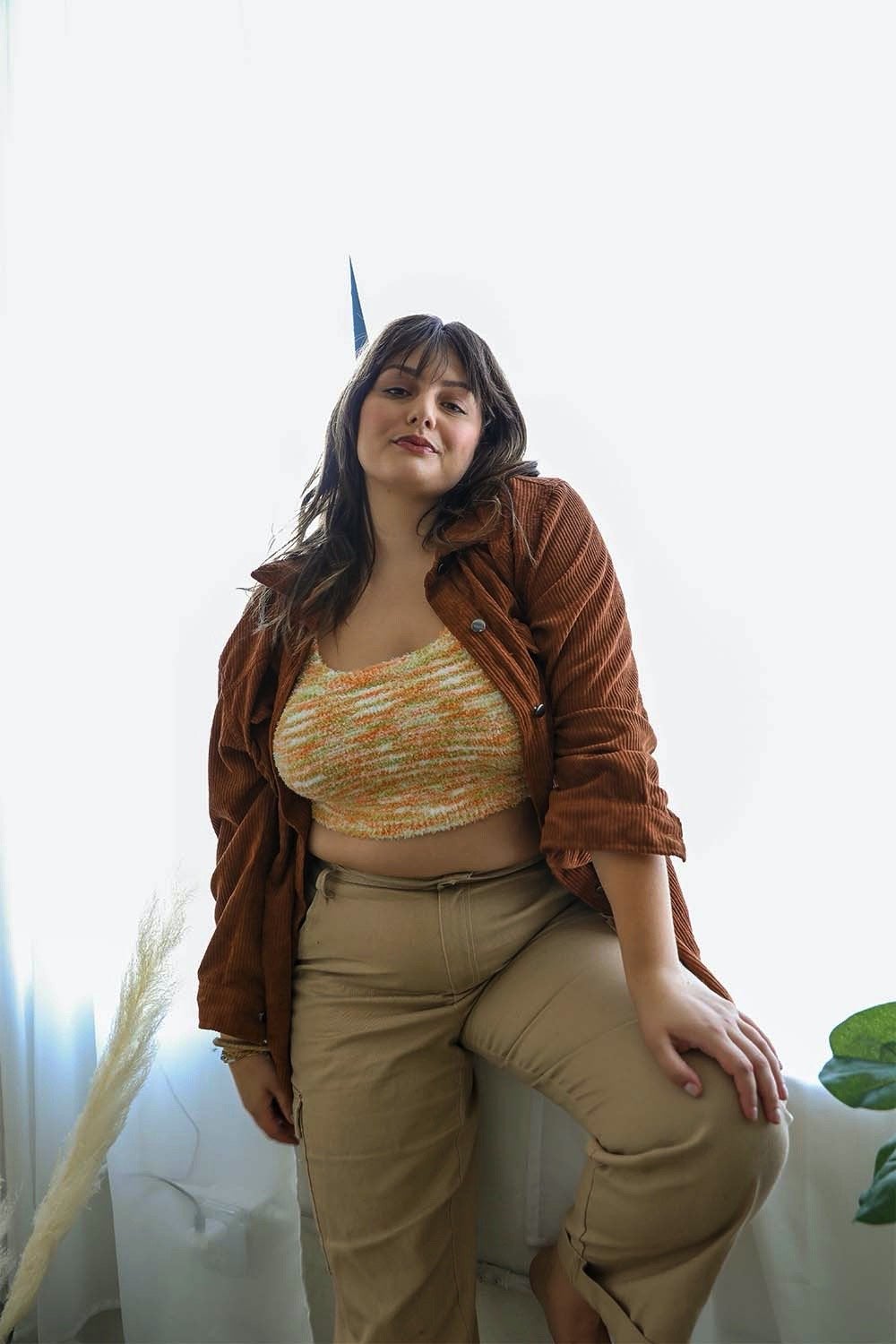 Joyce Plus Cozy Knit Lounge Crop