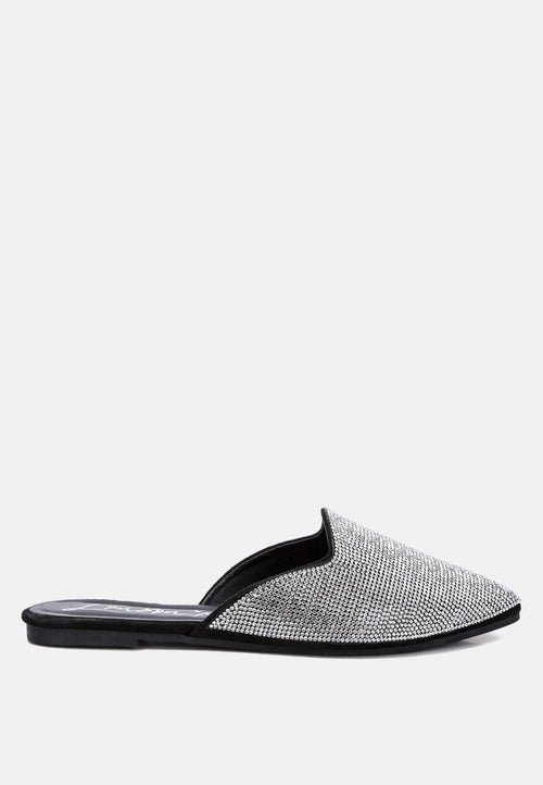 Mulan Rayen Rhinestones Embellished Mules