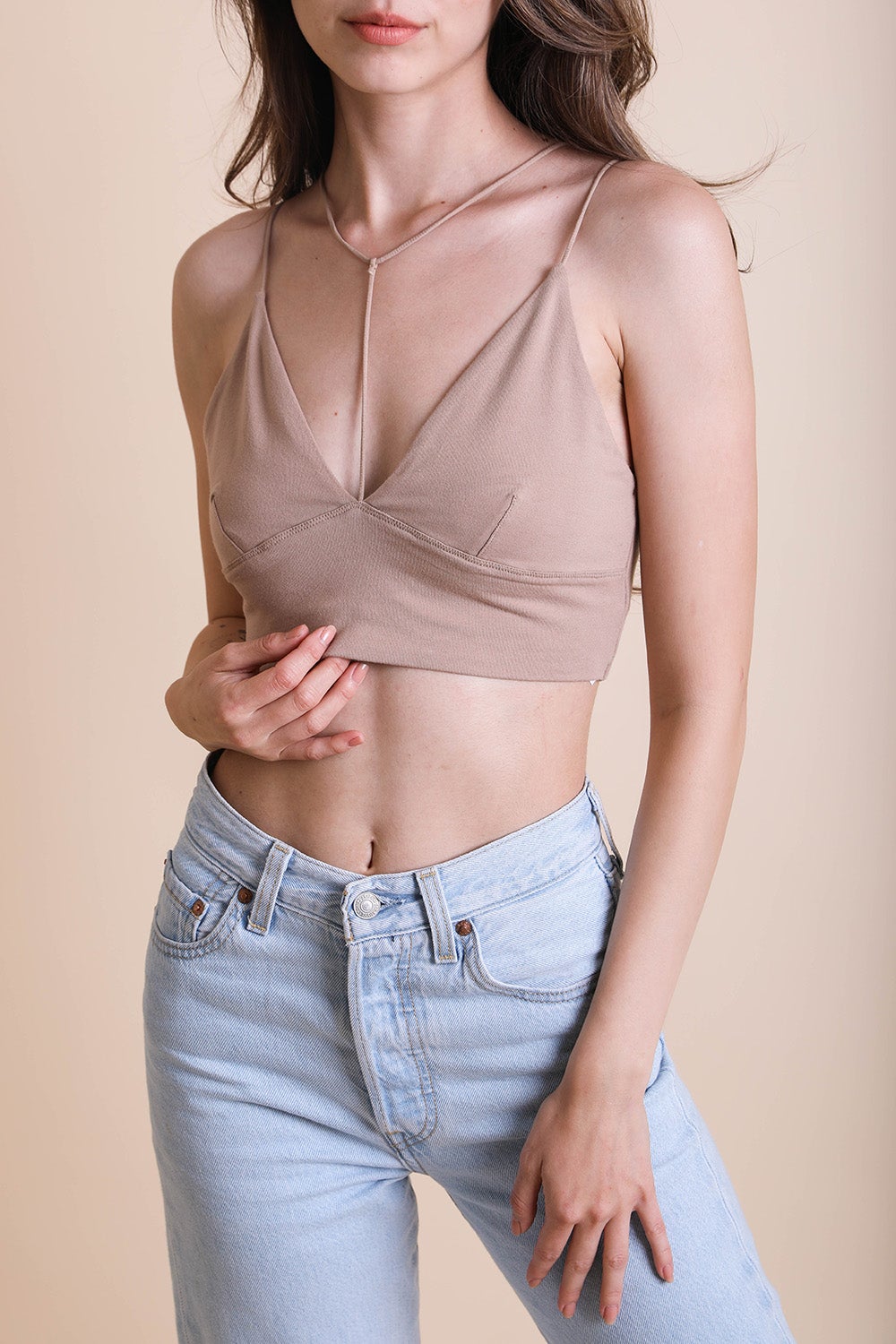Irene Y-Neck Crop Top