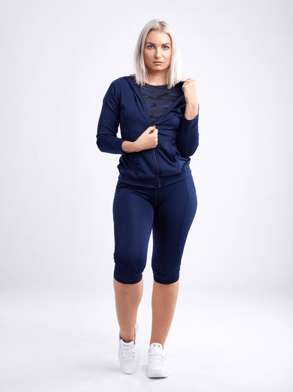 Mid-rise Capri Fitness Leggings With Side Pockets