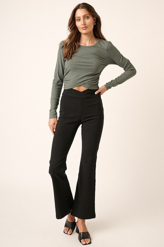 Vera V-Waist Flare Pants