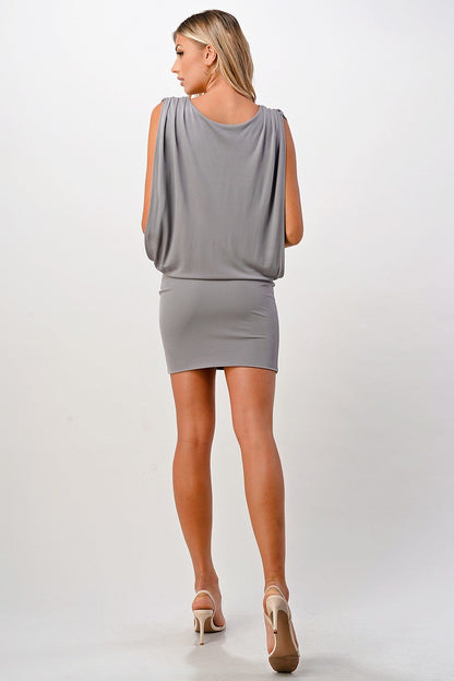 ARROW Sleeveless Draped Mini Dress with V-Neckline