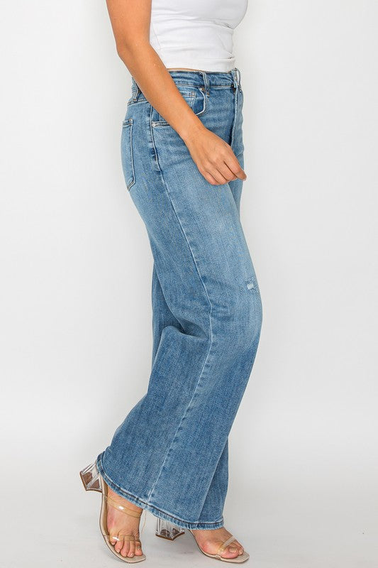 Aria High-Rise Wide Leg Jeans