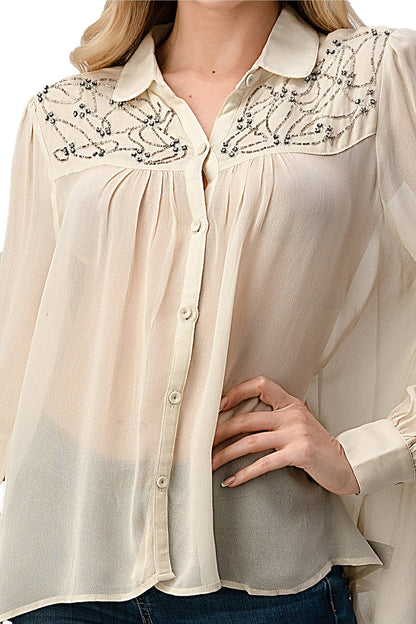 ARROW Embroidered Button-Up