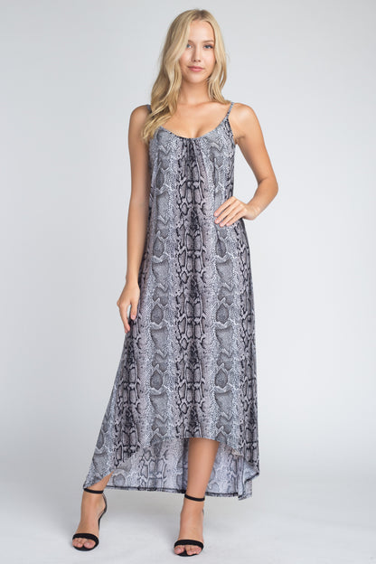 LYNN Snakeskin Maxi Tank Dress