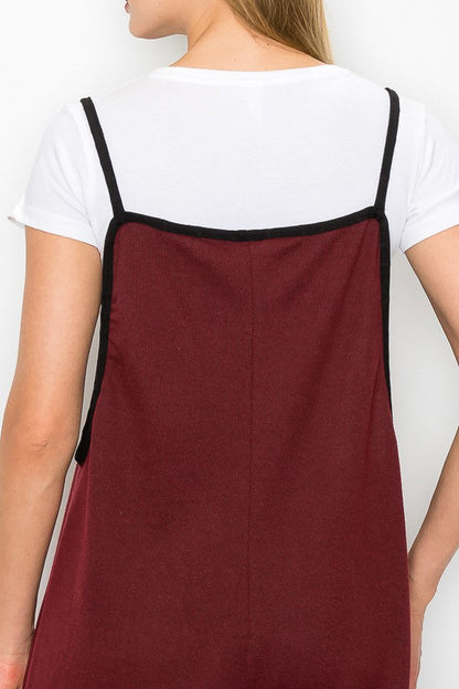 Hera Vee Oversized Jumpsuit in Burgundy