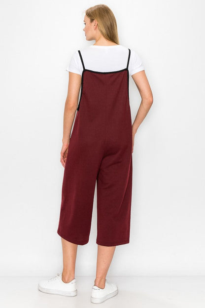 Hera Vee Oversized Jumpsuit in Burgundy