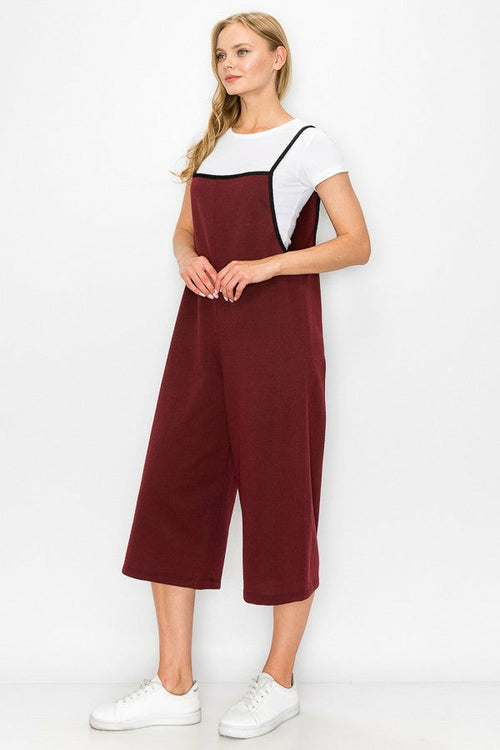 Hera Vee Oversized Jumpsuit in Burgundy