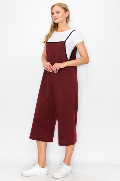 Hera Vee Oversized Jumpsuit in Burgundy