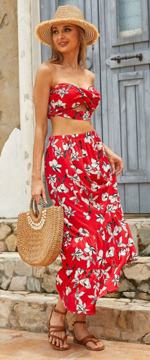 Sophia Ode Floral Long Skirt Set