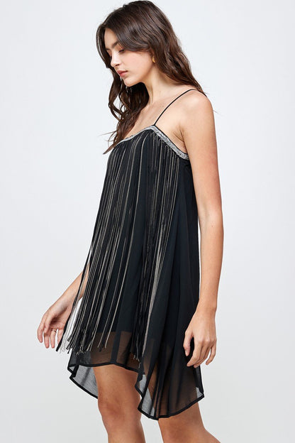 ARROW A-Line Metallic Chiffon Dress