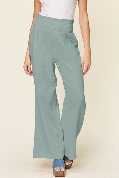 Harbor Ease Smocked Wide Leg Pants