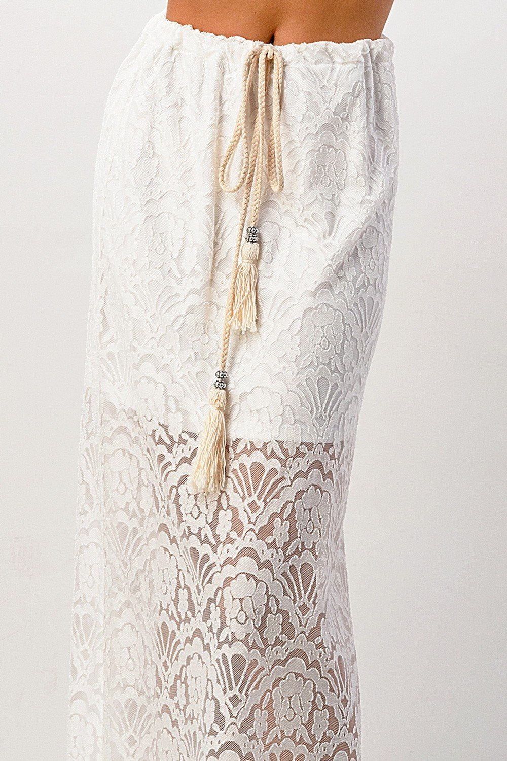 ARROW Drawstring Maxi Skirt