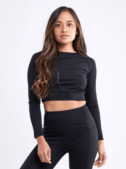 Kimberly Long-Sleeve Crop Top