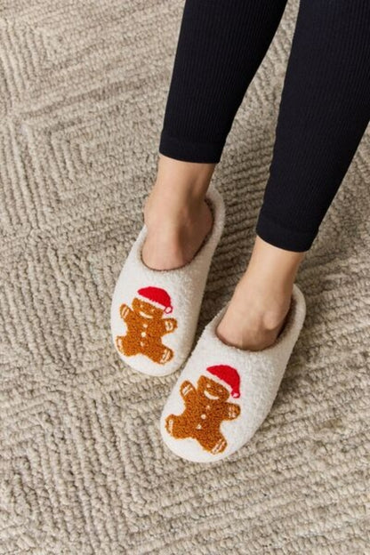 Melody Gingerbread Man Christmas Cozy Slippers