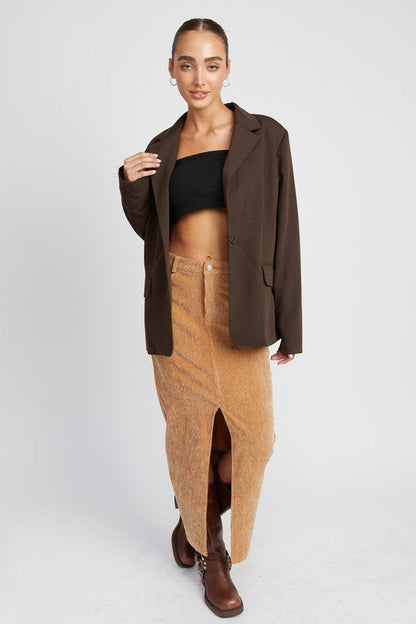 Sierra Ridge Corduroy Midi Skirt