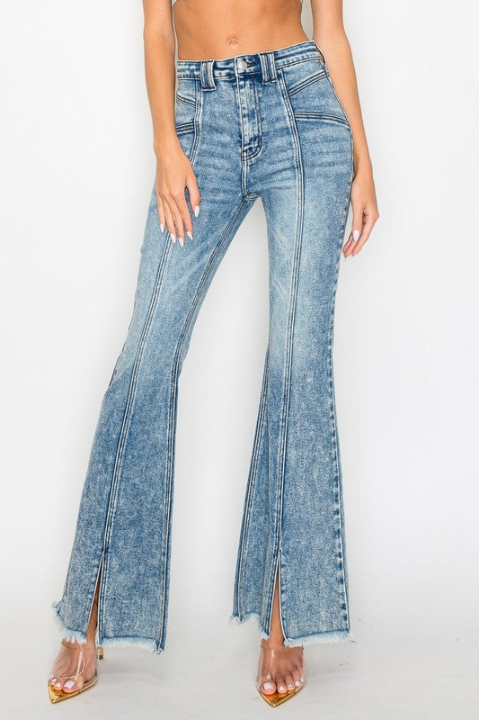 Diane Oma Stretch Flare Front Seam Jeans