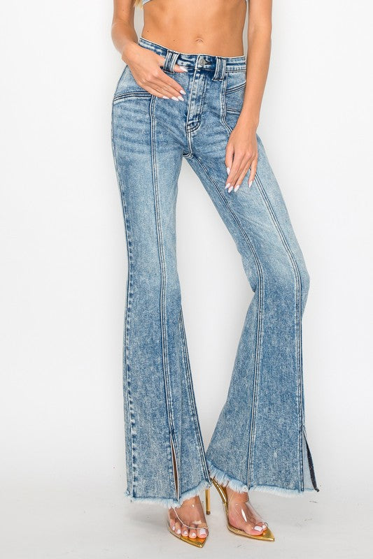 Diane Oma Stretch Flare Front Seam Jeans