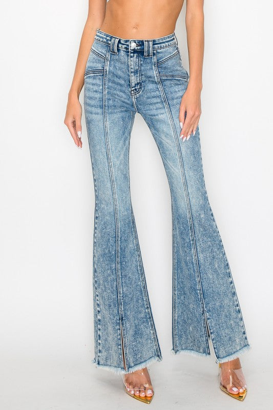 Diane Oma Stretch Flare Front Seam Jeans