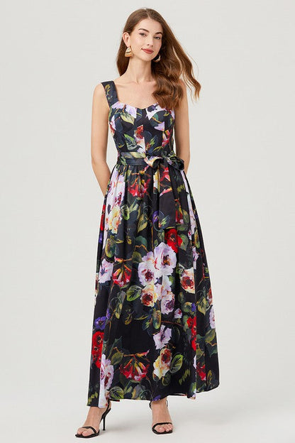 Midnight Garden Floral Maxi Dress