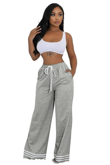 Riley Sport Stripe Wide Leg Pants