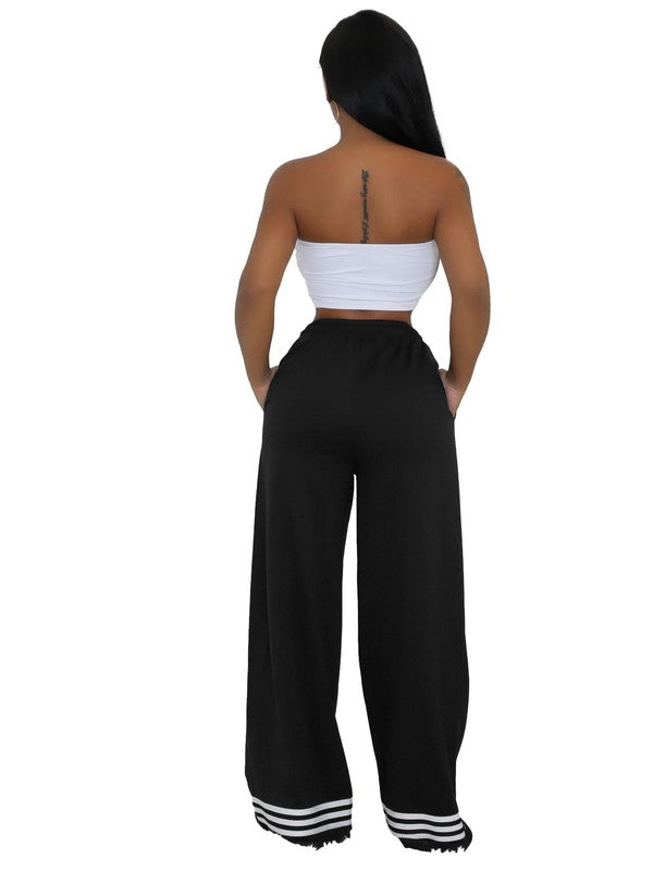 Riley Sport Stripe Wide Leg Pants