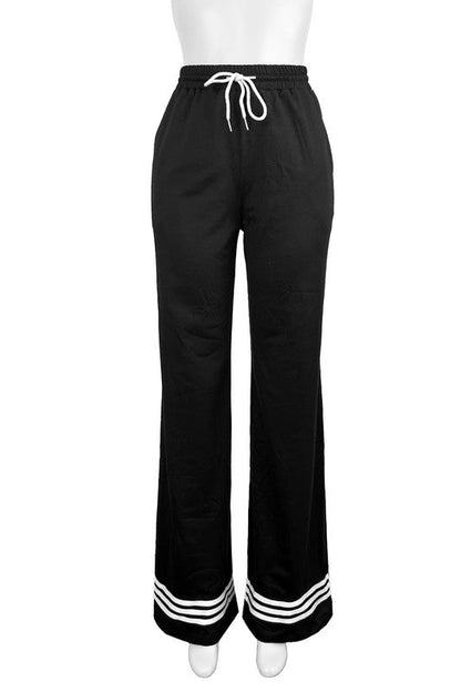 Riley Sport Stripe Wide Leg Pants