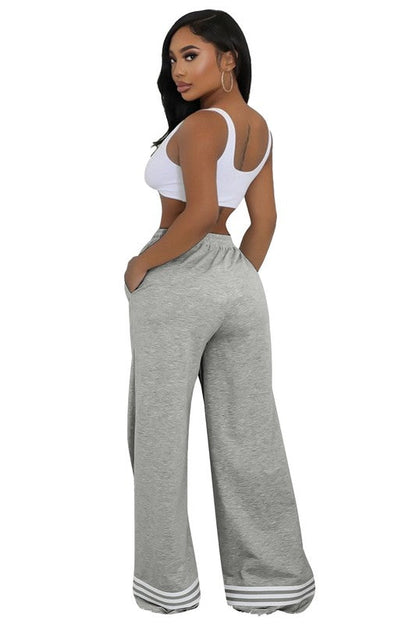 Riley Sport Stripe Wide Leg Pants