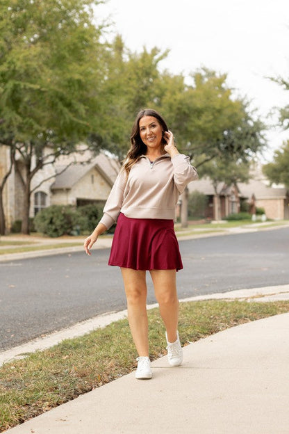 Scarlet Spin Skort