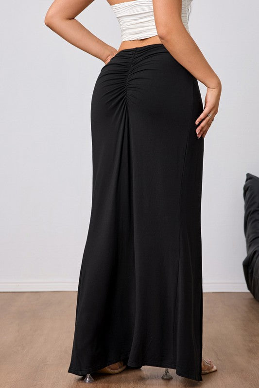 Midnight Twist Slit Maxi Skirt