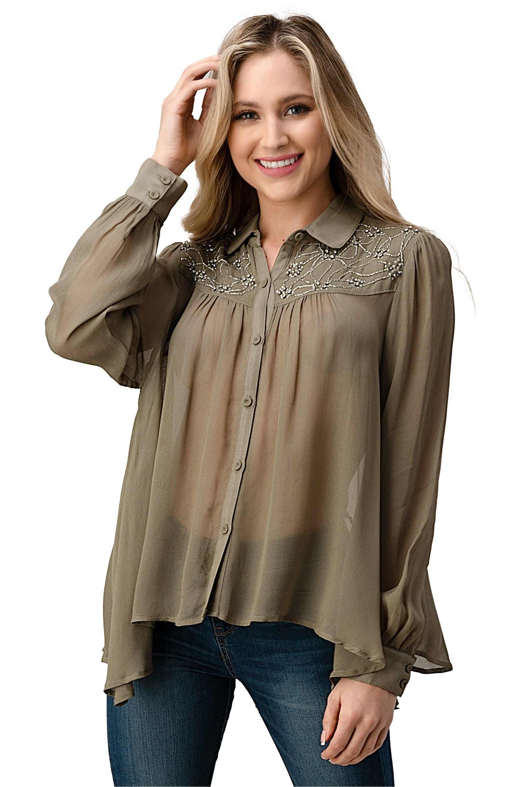 ARROW Embroidered Button-Up