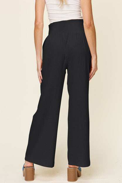 Harbor Ease Smocked Wide Leg Pants