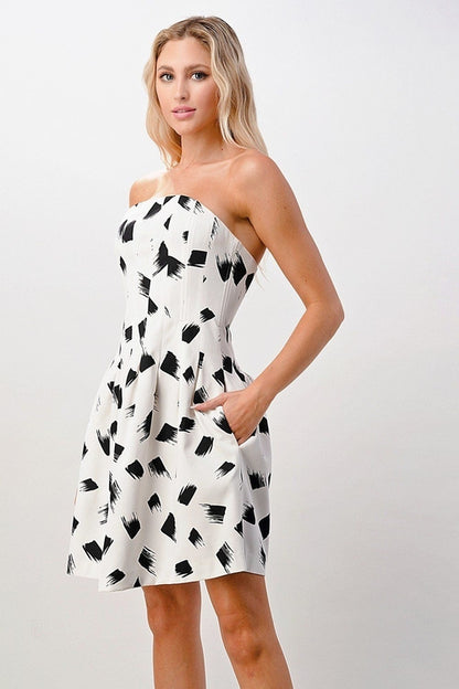 LORI Strapless A-Line Dress