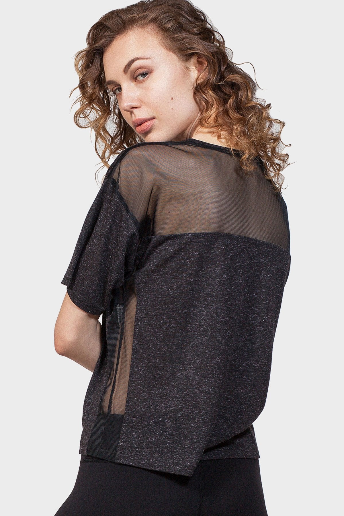 Goldie Yoke Mesh Top
