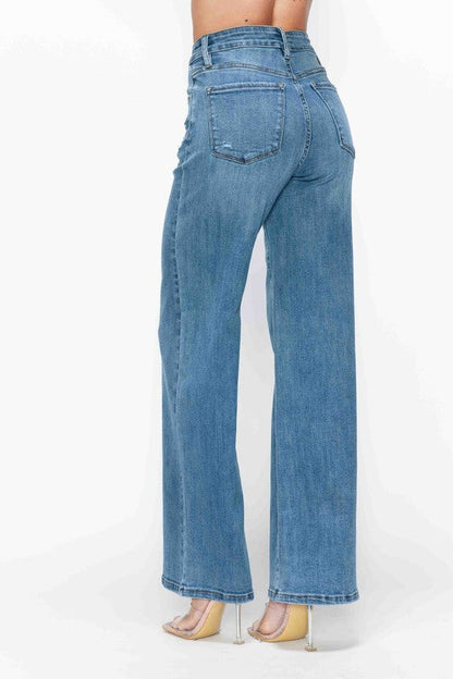 Aria High-Rise Wide Leg Jeans