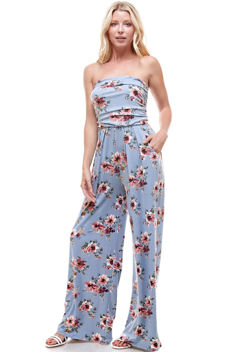 ARROW Floral Strapless Jumpsuit