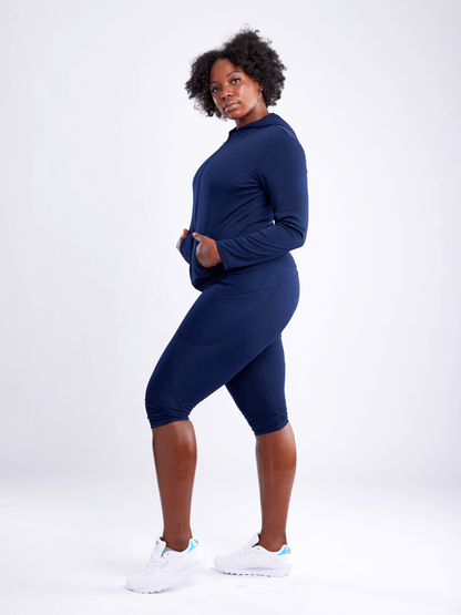 Mid-rise Capri Fitness Leggings With Side Pockets