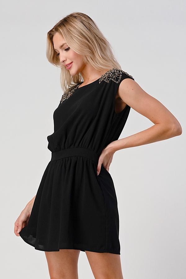 ARROW Embellished Shoulder Mini Dress