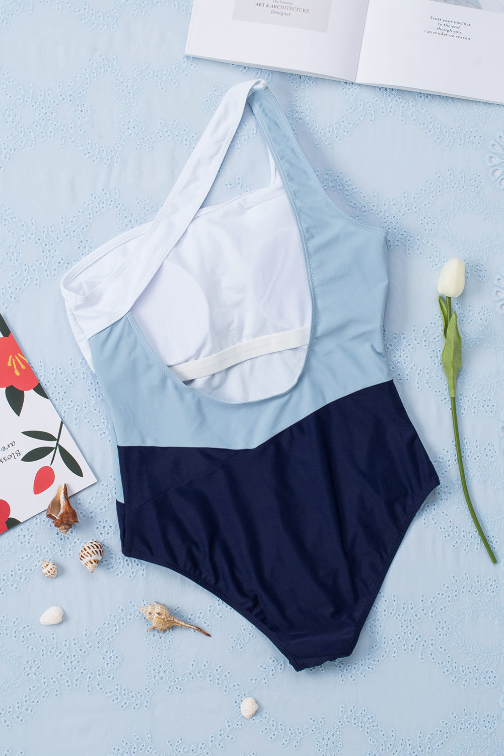 Carolina Vega Color Block One Piece Swimsuit