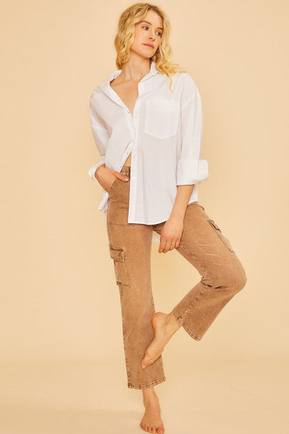 Harper Utility Straight Leg Jeans
