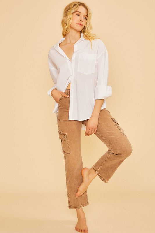 Harper Utility Straight Leg Jeans