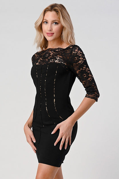 ARROW Lace Overlay Bodycon Dress