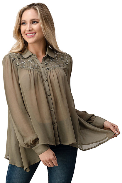 ARROW Embroidered Button-Up