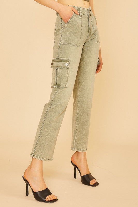 Parker Utility Straight Leg Cargo Jeans