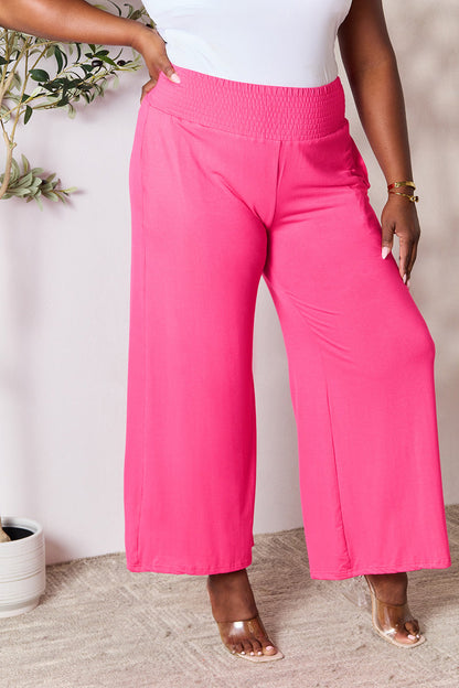 CloudSoft Smocked Waist Wide Leg Pants